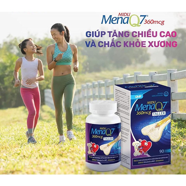 Midu MenaQ7 360mcg 90 viên Hỗ trợ chắc khỏe xương và phát triển chiều cao