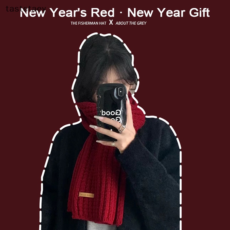 Khăn Choàng Cổ Mùa Đông Dày Dặn Phong Cách Giáng Sinh Năm Mới Cho Nữ