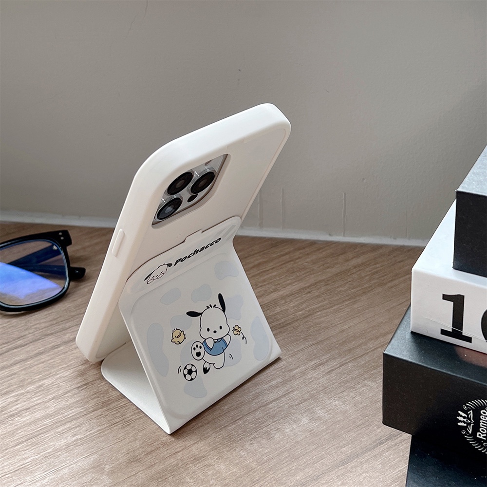 Ốp Điện Thoại Da Gập Được Hình pochacco Dễ Thương Bảo Vệ Ống Kính Máy Ảnh Cho iphone 15 14 pro max 13 12promax