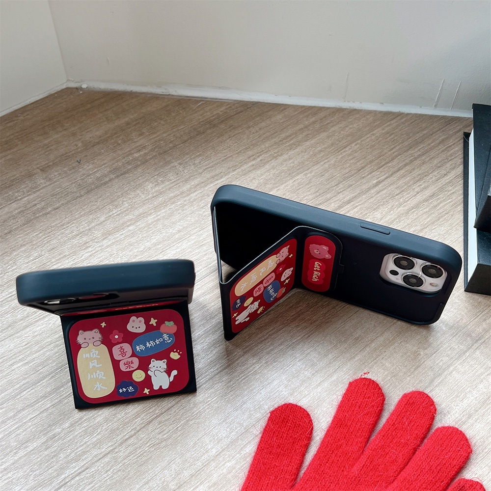 Ốp Điện Thoại Da In Hình Mèo Dễ Thương Bảo Vệ Ống Kính Máy Ảnh Cho iphone 15 14 pro max 13 12promax