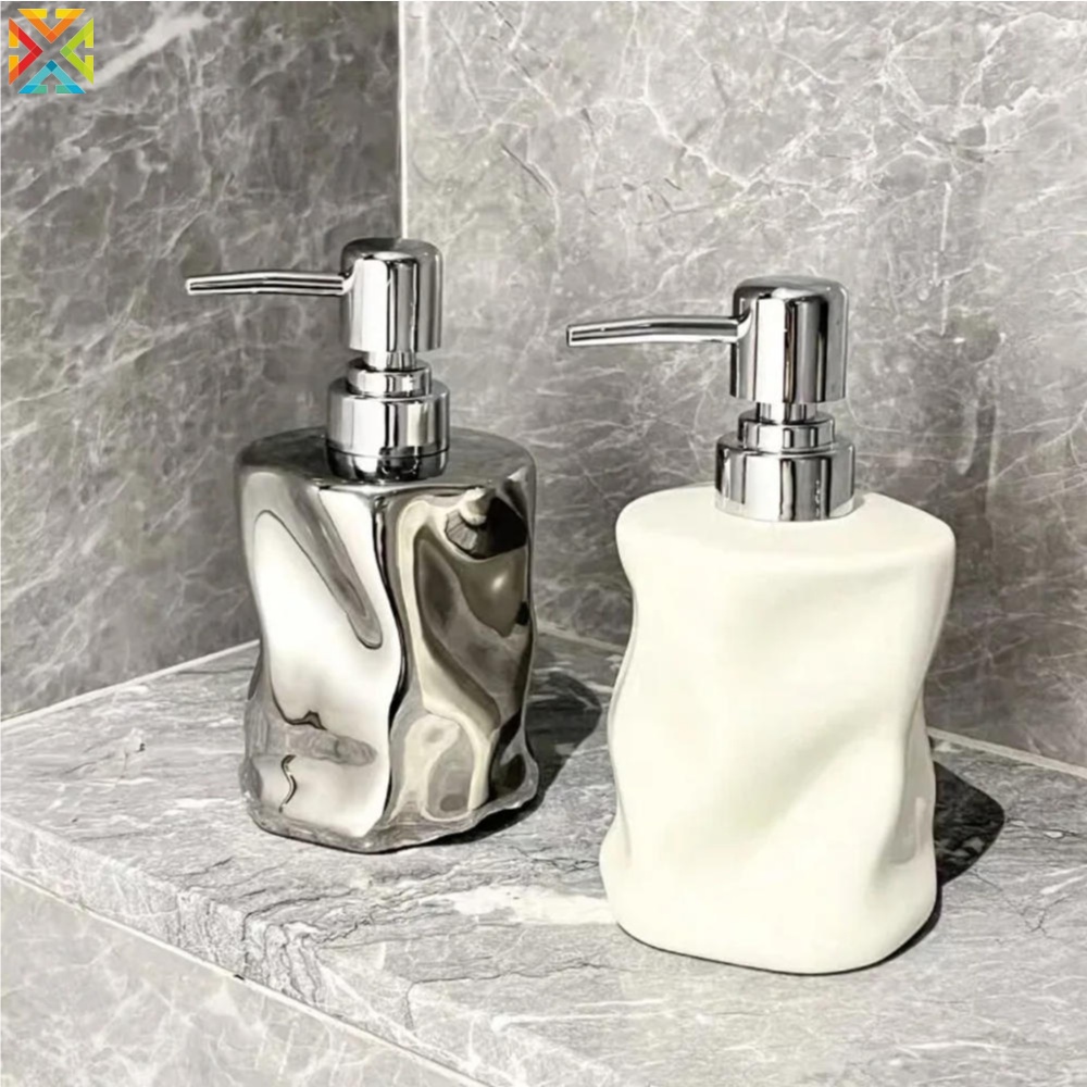 Bình Gốm Đựng Xà Phòng Rửa Tay Dạng Nhấn Tiện Dụng
