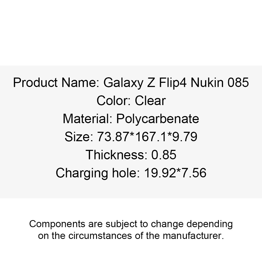 Araree Nukin 085 Case Samsung Galaxy Z-Flip 4 Clear Phone Cover Screen Protector