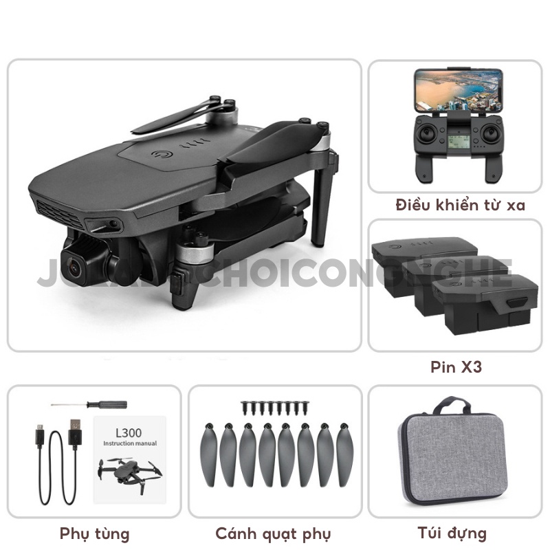 Flycam máy bay điểu khiển từ xa L300 PLUS, máy bay chụp ảnh chất lượng cao, tuổi thọ pin dài Jola | BigBuy360 - bigbuy360.vn