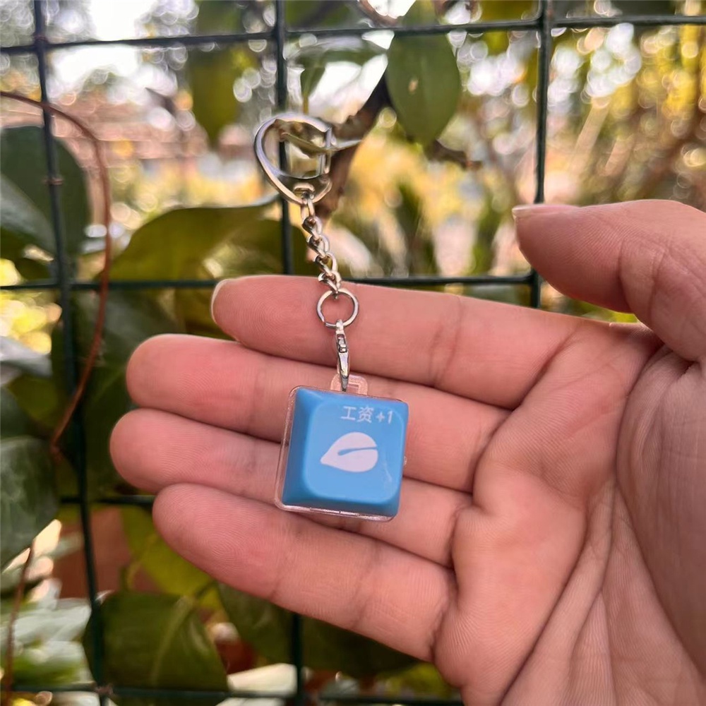 Bằng khen +1 Vòng cổ móc khóa giải nén Muyu Đèn LED Nút bấm đầu ngón tay Bàn phím cơ Nắp phím Mặt dây chuyền Antistress Đồ chơi flash12_vn