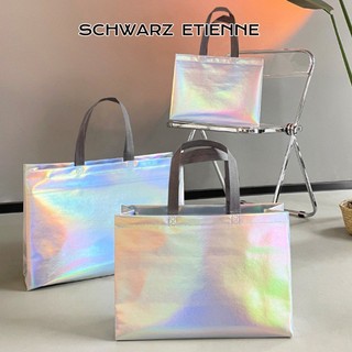 Schwarz Etanne Túi Xách Mua Sắm Sức Chứa Lớn Màu laser Thời Trang