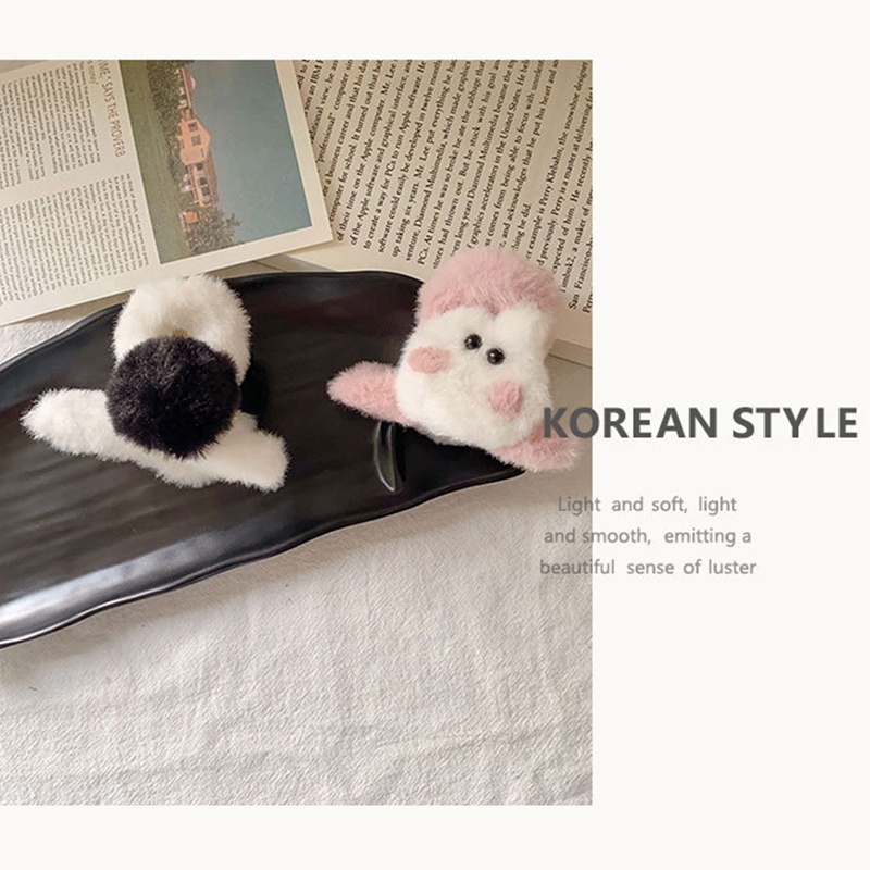 Dễ Thương Kẹp Tóc Hình Thỏ / Gấu Trúc / Cá Mập Nhồi Bông Đáng