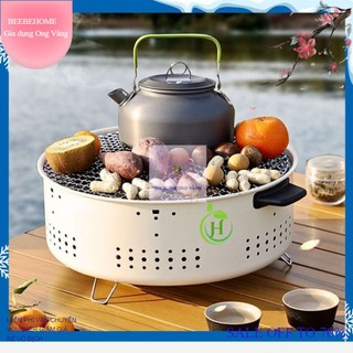 [FREE SHIP] Bếp Nướng Than Hoa Không Khói, Lò Nướng Thịt Cao Cấp Chất Liệu Thép Chịu Nhiệt Có Chân Phụ Nhỏ Gọn BEEBEHOME