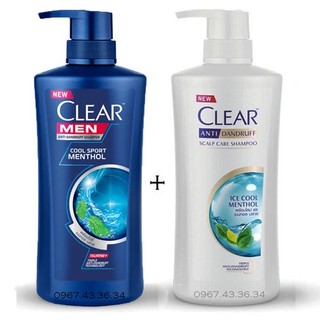 Bộ dầu gội clear men và clear bạc hà nhập khẩu thái lan