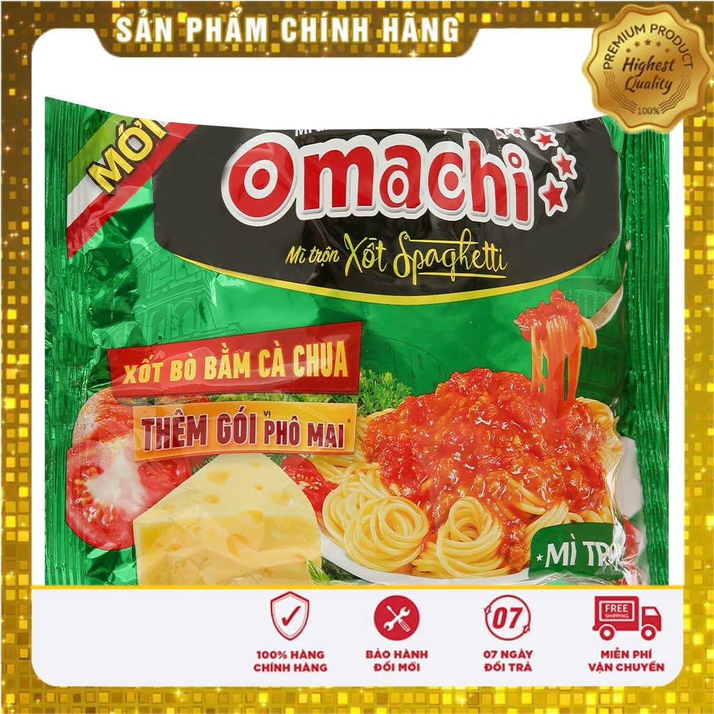 ComBo 5 Mì Trộn Omachi Sốt Spaghetti Gói