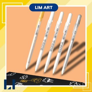 Bút gel trắng, nhũ gelly roll sakura nhật bản - lim art