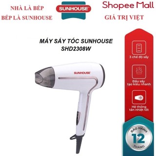 Máy sấy tóc sunhouse shd2308w - công suất 1500w