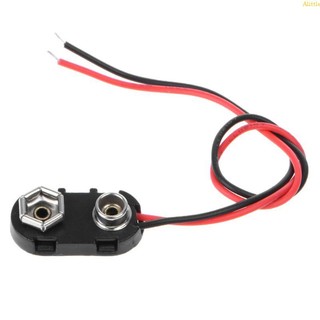 Kẹp pin alittle pp3 9v dây thiếc loại i 150mm màu đen đỏ