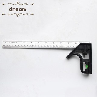 1*Angle Ruler Level Tool Measuring Range 0-300mm High Hardness Silver Black