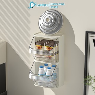 Landeli Hộp Đựng Đồ Dùng Trong Suốt Gắn Tường Tiện Dụng