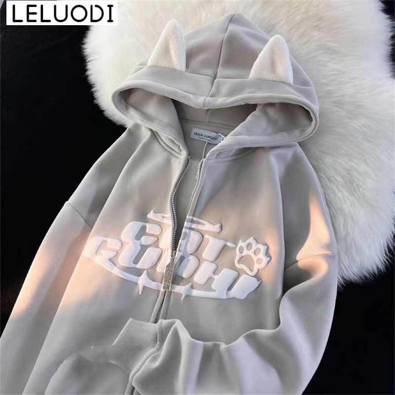 LELUODI Áo Khoác hoodie áo khoác áo hoodie  A28J12L