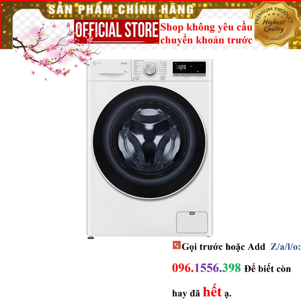Máy giặt LG AI DD Inverter 10 kg FV1410S4W1 | ||Sale