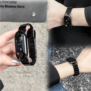 [4 màu] Dây đeo kim loại siêu mịn cho Xiaomi Mi Band NFC 10 9 8 7 6 5 3 4 thiết kế khối Vòng tay thời trang Mi Band Cho xiaoMi 9 8 Pro Band
