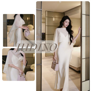 Đầm lụa dáng dài cao cấp, kèm áo choàng thanh lịch, thiết kế sang trọng và quyến rũ Choice Dress JUDINO