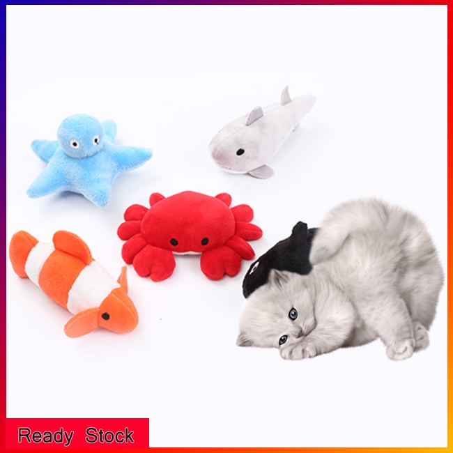 Thú Nhồi Bông Hình Cá Voi Dễ Thương 11cm Cho Mèo Cưng