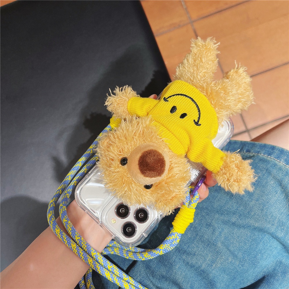 Mới Dây Đeo Điện Thoại Hình Gấu Bông Xinh Xắn