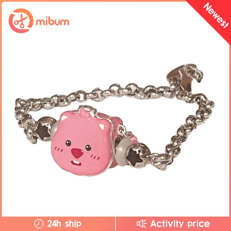 Dễ Thương Vòng Đeo Tay Màu Hồng Nhẹ Nhàng Hình ruki loopy Đáng Yêu Thời Trang Cho Nữ