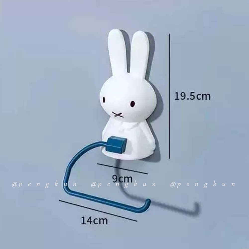 Dễ Thương Móc Treo Cuộn Khăn Giấy Vệ Sinh Hình Thỏ Màu Tương Phản Sáng Tạo Không Cần Khoan Lỗ Cho Nhà Bếp Nhà Tắm