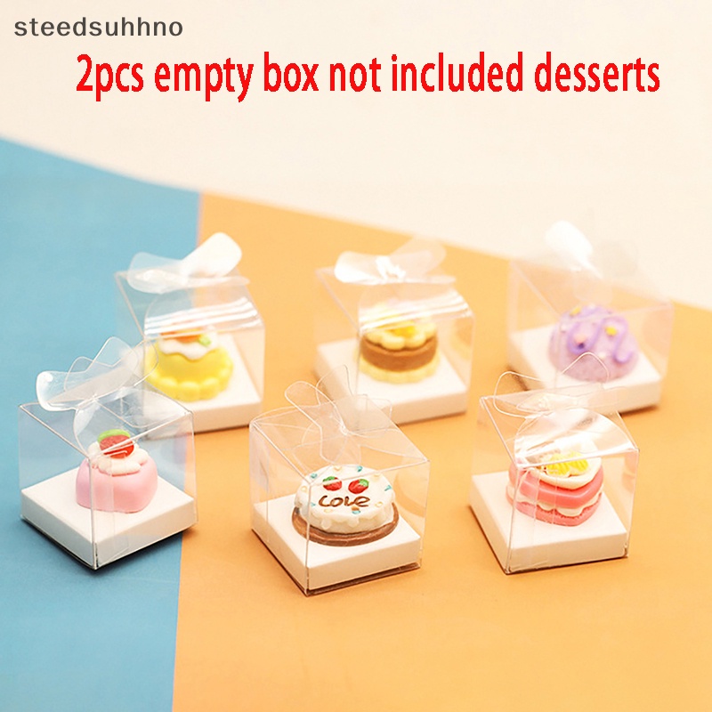 Set 2 Hộp Đựng Bánh Kem mini Trang Trí Nhà Búp Bê hhno
