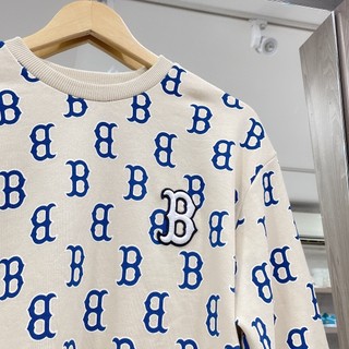 [CHÍNH HÃNG] Áo SWEATER MLB MONOGRAM BOSTON - BE - CODE: 3AMTM0231