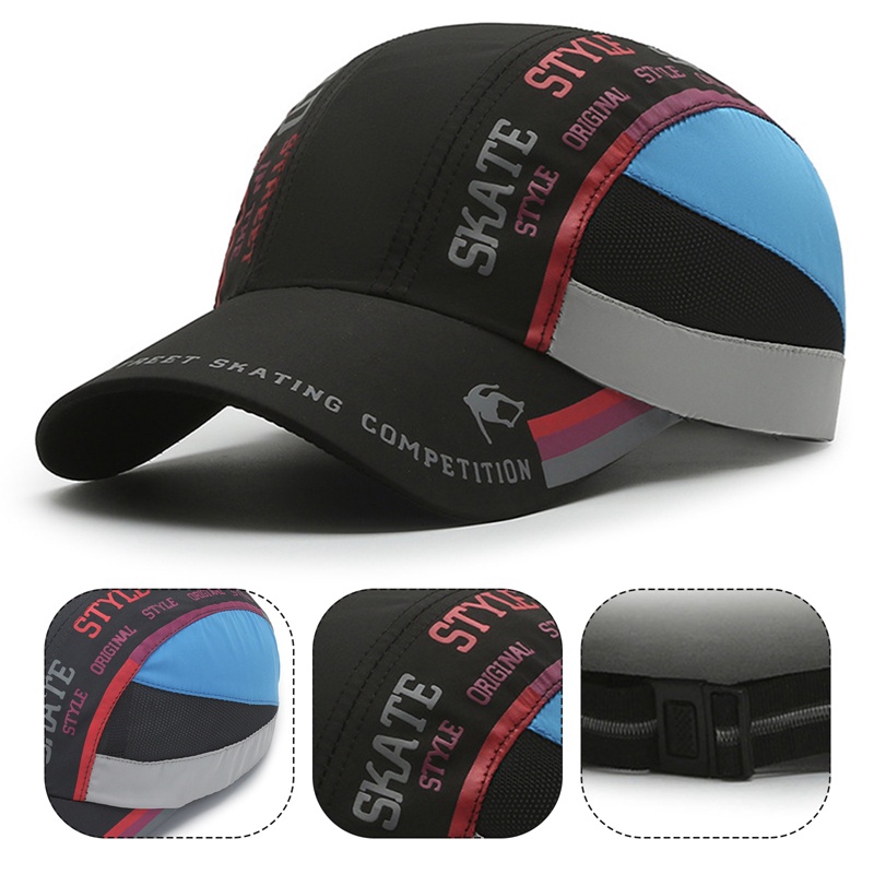 Hueqrh Mũ Lưỡi Trai Phối Lưới Có Thể Điều Chỉnh Nhanh Khô Thời Trang Mùa Hè Cho Nam Nữ