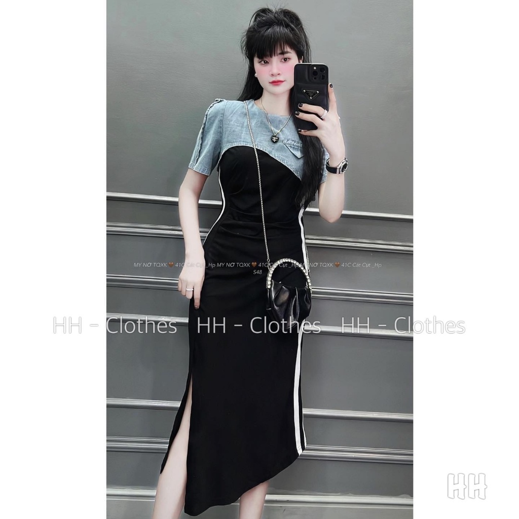 Váy thiết kế phối bò sẻ tà  xuất sắcCCC