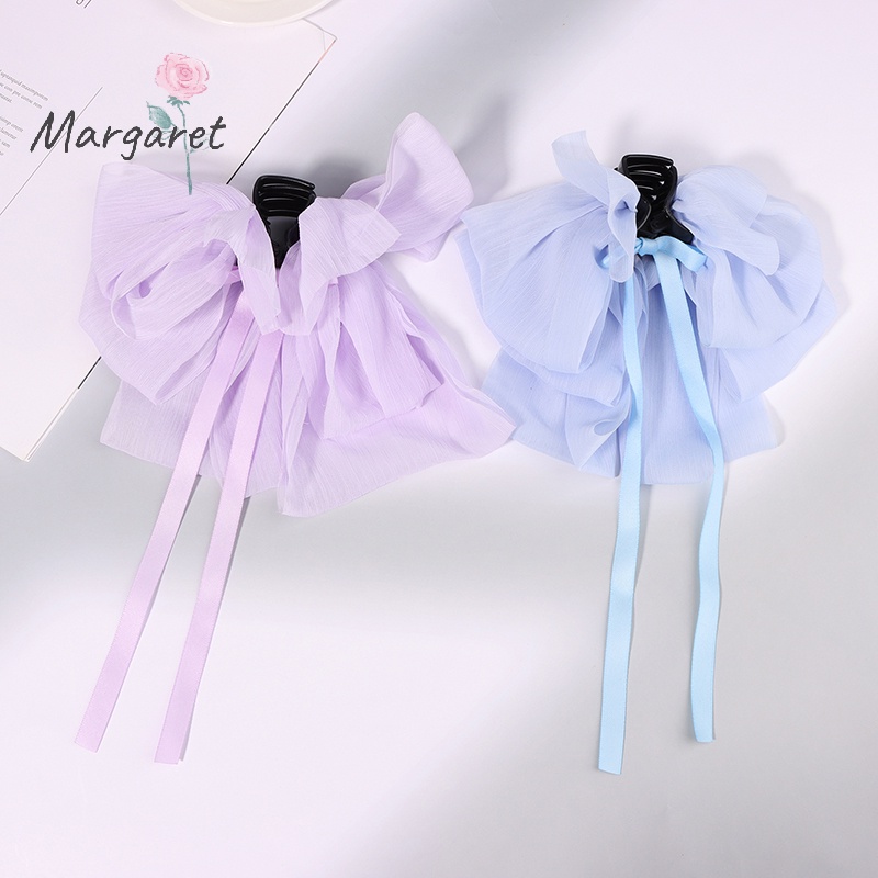 Kẹp Tóc Đính Nơ Ruy Băng Mới Thanh Lịch Cho Nữ