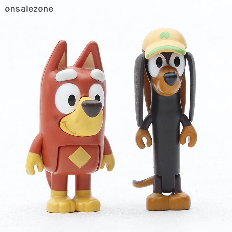 Set 8 Mô Hình Đồ Chơi Nhân Vật Hoạt Hình bluey playtime Mới