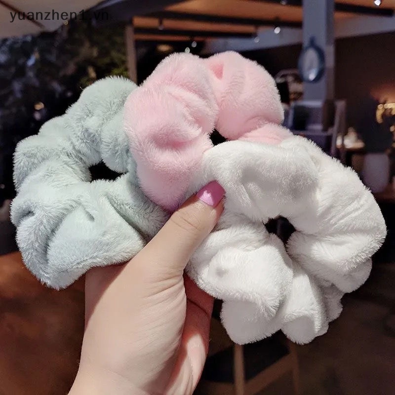 Dây Cột Tóc Cao Su Co Giãn Bọc Nhung Mềm Mại Giữ Ấm Thời Trang Cho Nữ vn