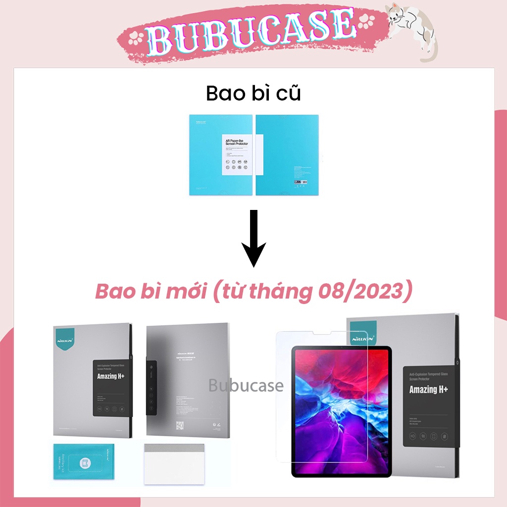 Kính Cường Lực Nillkin H+ Cho iPad - Gen 7/8/9/10 - Air 3/4/5 - Pro 10.5" - Pro 11" / 12.9"