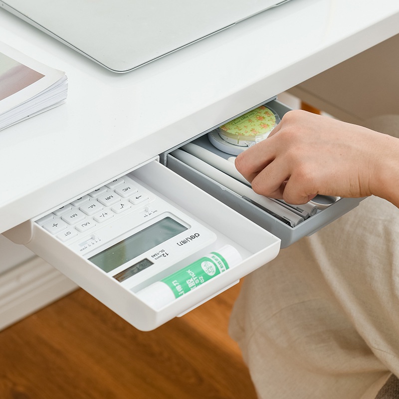Hộc Dán Ngăn Bàn, Ngăn Kéo Bàn Mini Để Văn Phòng Phẩm, Lưu Trữ Đồ Tiện Ích - MAIGEN
