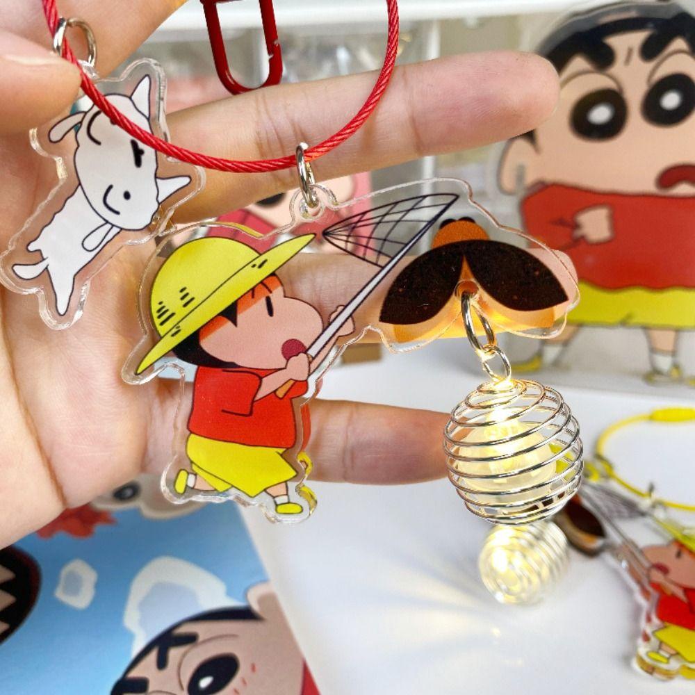 Móc Khóa acrylic Hình shin-chan Phát Sáng Vui Nhộn Kiểu Nhật Bản