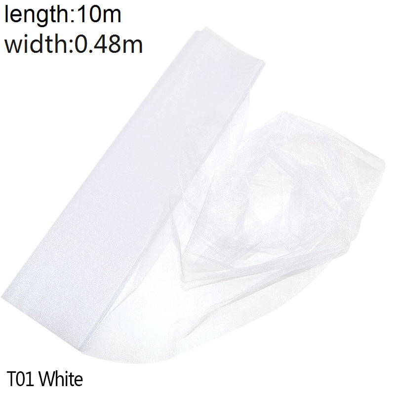 10m Vải Voan organza Không Nhăn Dùng Trang Trí Bàn Tiệc Cưới Phong Cách retro