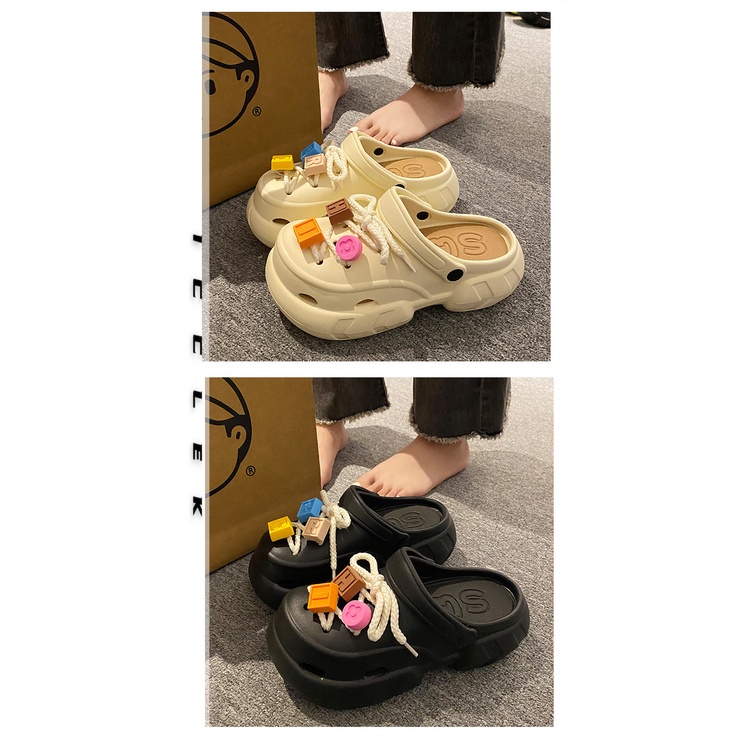 ICCLEK dép cross sandal nữ dép đi biển dép đế cao Thoải Mái Xinh Xắn  FDL2390JD5 36Z230908