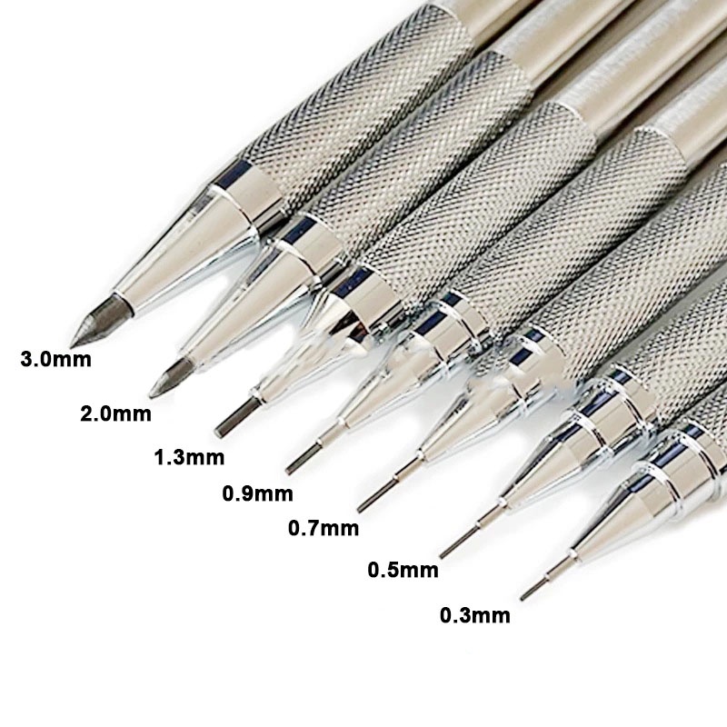 1 Bút Chì Kim Loại 0.5 / 0.7 / 0.9 / 1.3 / 2.0 / 3.0mm