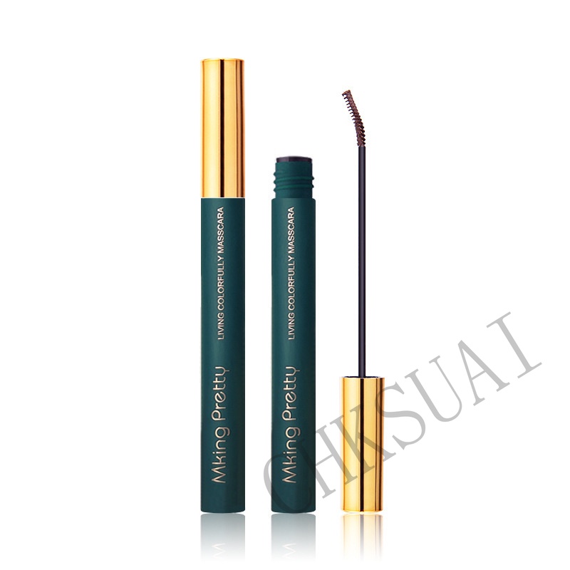 Mascara HUAQING màu đen/ nâu siêu mịn kháng nước không vón cục chuốt mi dài dày cong tự nhiên
