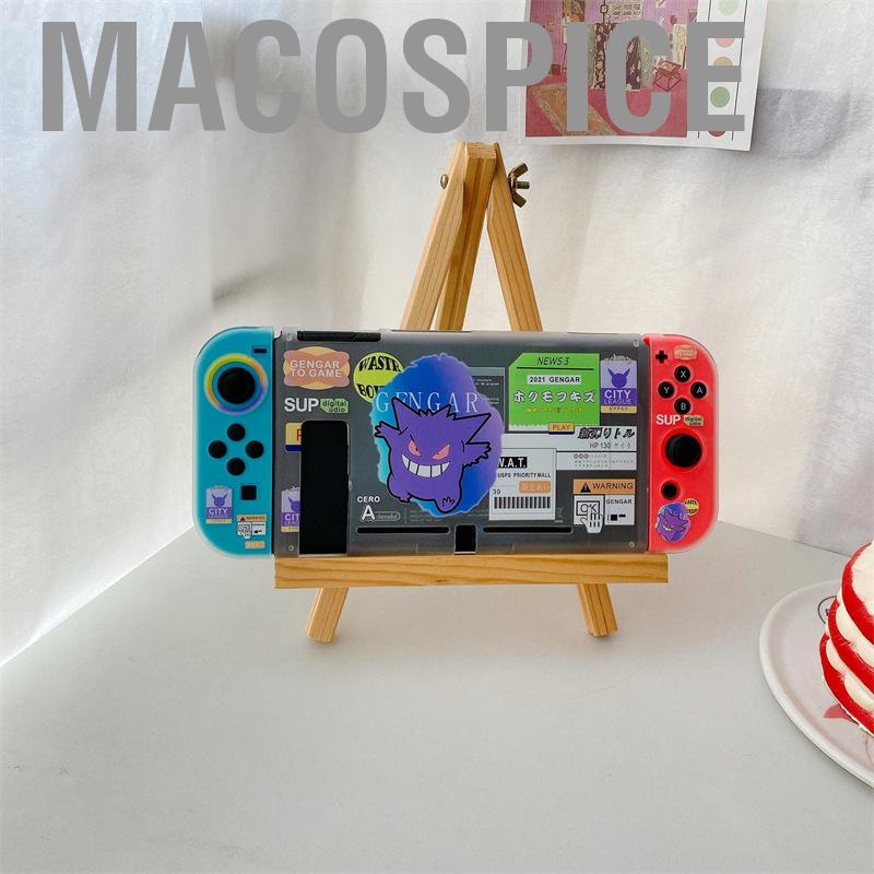 Macospice Game Protective Case Cover Cartoon Translucent Split Fall Protection for Switch
