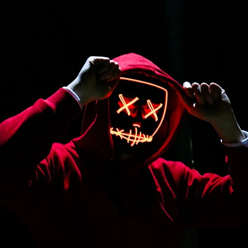 Terror Mặt Nạ Hóa Trang halloween Có Đèn led Độc Đáo