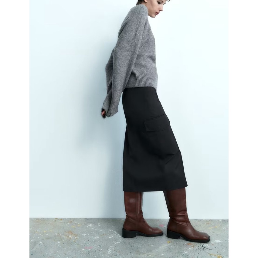 Zara Áo sweater Dài Tay Dáng Rộng Thời Trang Mùa Thu Dành Cho Nữ 2142186