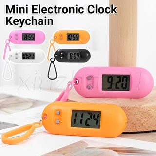 Đồng hồ điện tử / đồng hồ điện tử mini dạng treo / móc khóa hình oval đơn giản nhỏ gọn