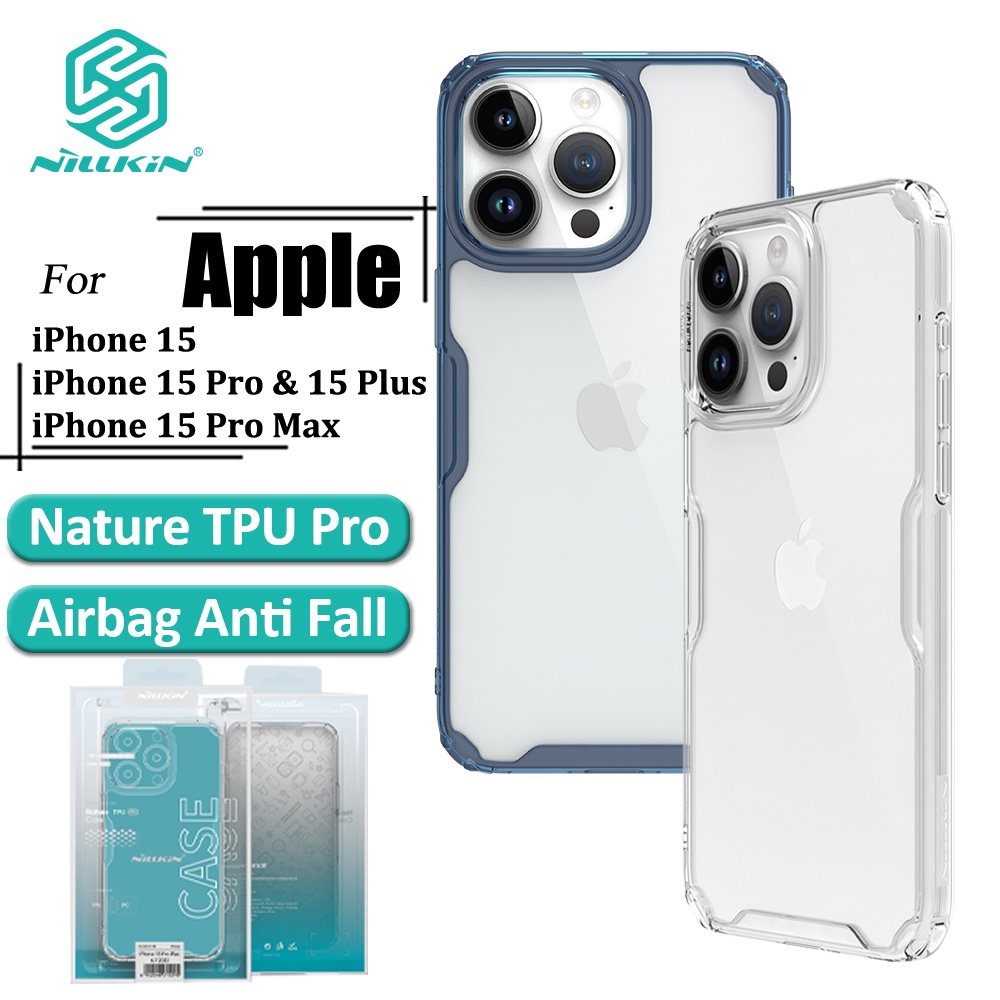 Nillkin Ốp Điện Thoại tpu Dẻo Trong Suốt Có Góc Chống Sốc Cho iphone 15 pro max 15 plus 15 pro