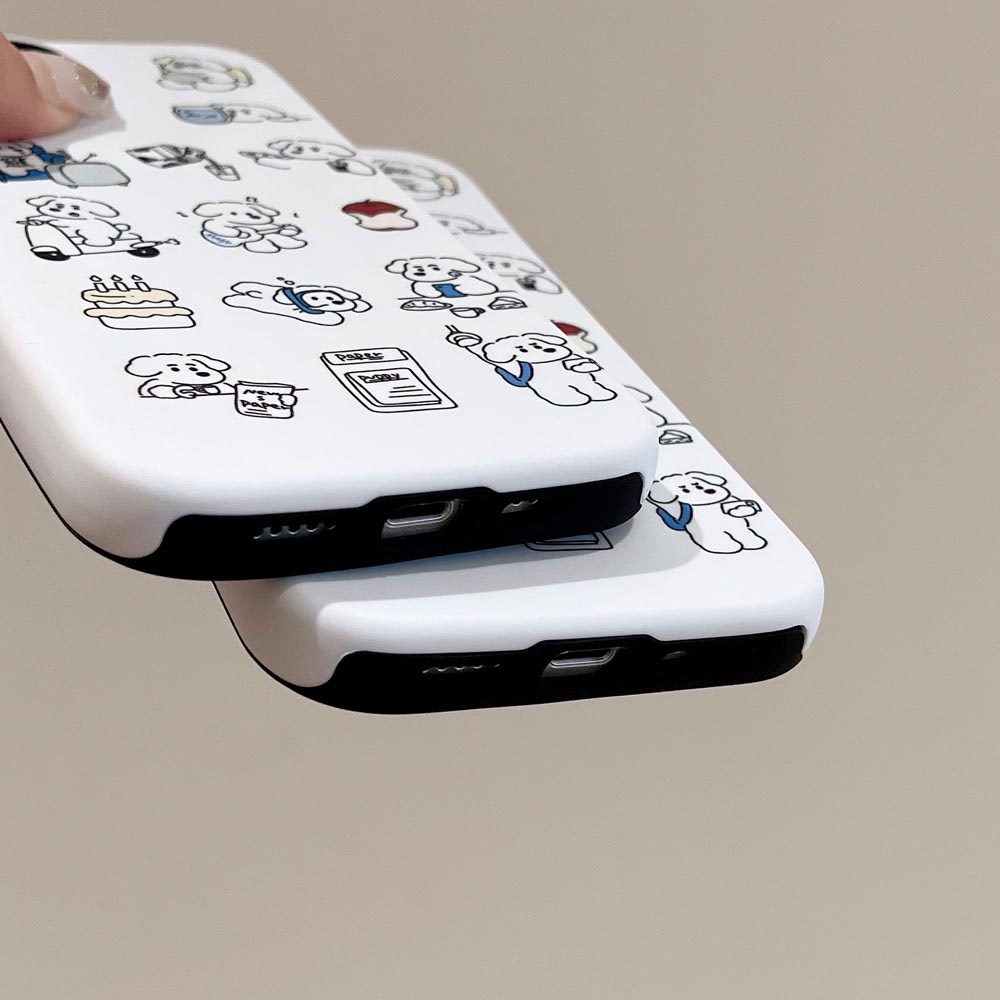 Vỏ Bao Da Điện Thoại Cứng In Hình Chú Cún Cho iphone 11 12 12pro 12promax 13 13pro 13promax 14 14pro 14promax Ốp