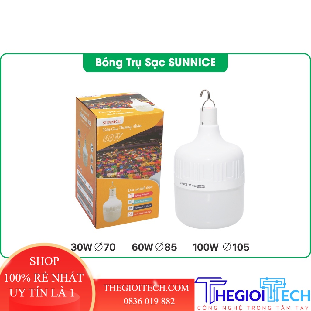 BÓNG TRỤ SẠC 100W