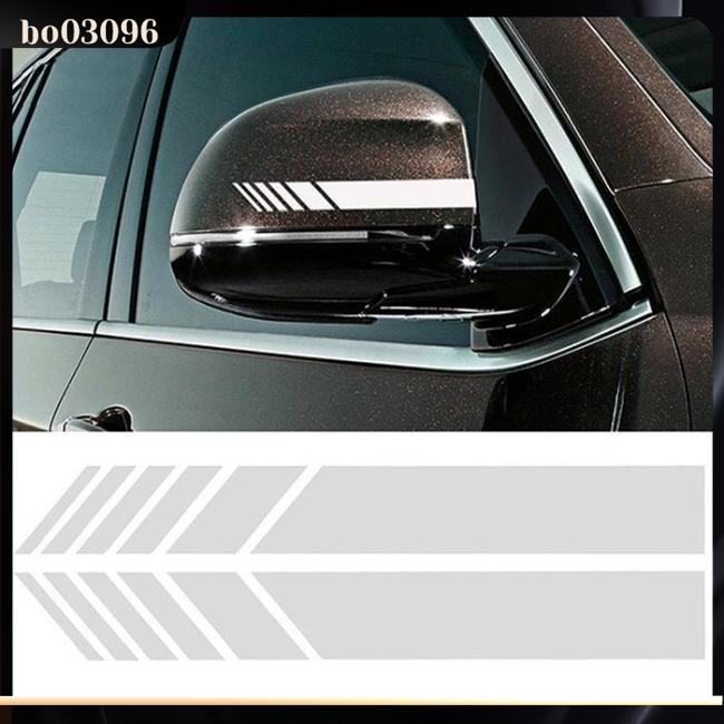 1 Cặp Đề Can vinyl Họa Tiết Kẻ Sọc Dán Gương Chiếu Hậu Xe Hơi diy