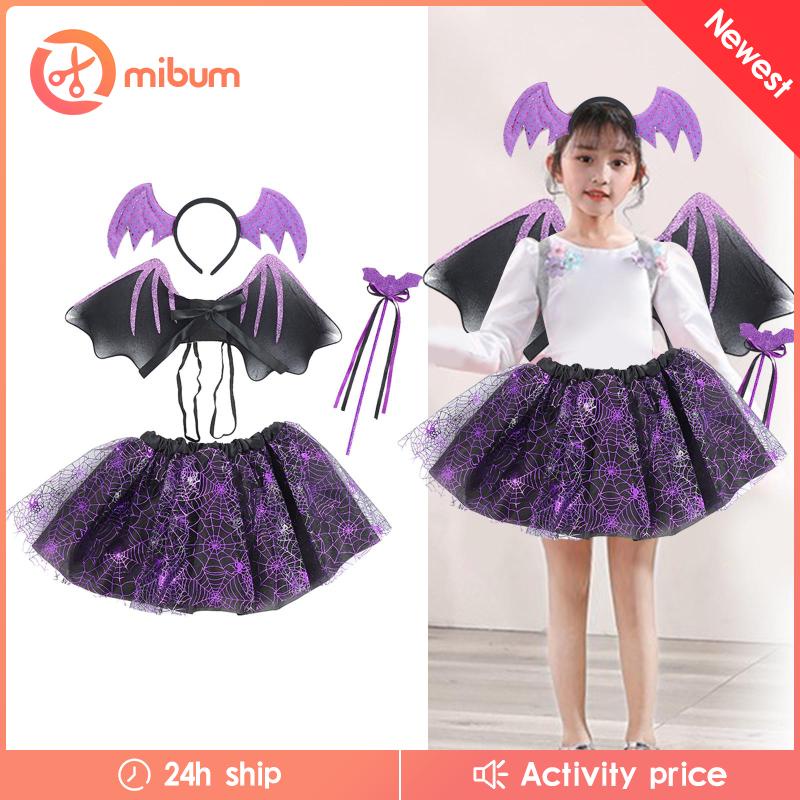 Bộ Băng Đô Và Chân Váy tutu Hóa Trang halloween