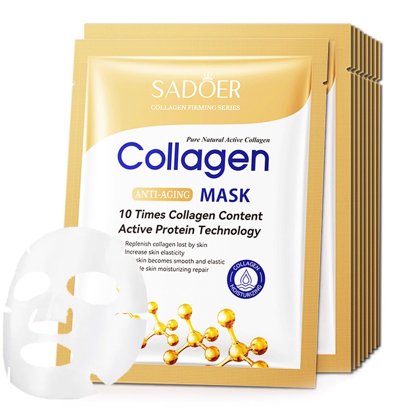 Bộ 5 Mặt Nạ collagen Dưỡng Ẩm Chống Nếp Nhăn Chống Lão Hóa Làm Sáng Da